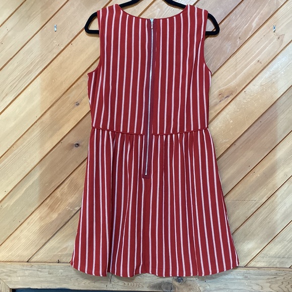 Burnt Orange/ Red stripped dress - Picture 3 of 3